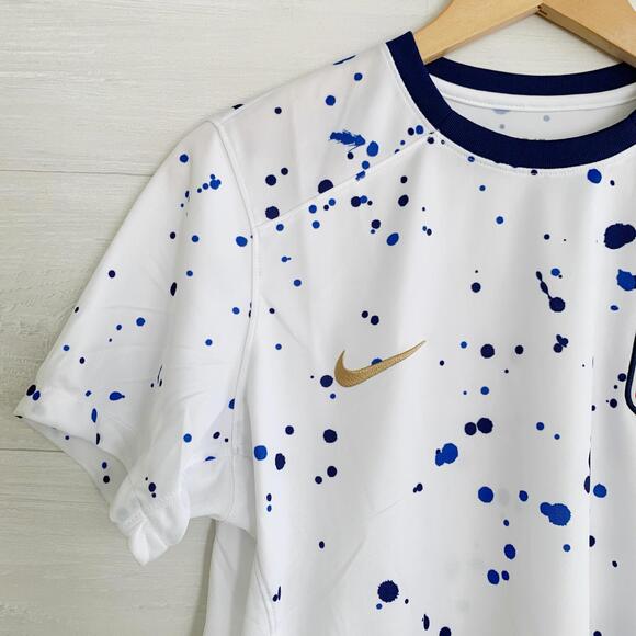 NWT Nike x USA Soccer Women's World Cup 2023 home Jersey blue splatter Slim L - Picture 2 of 9